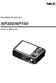 NEC NP100 User Manual