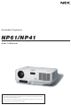 NEC NP41 User Manual
