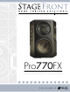 Niles StageFront Home Theater Solutions Pro770FX Datasheet
