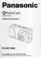 Panasonic PalmCam PV-DC1580 Operating Instructions Manual