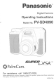 Panasonic PalmCam PV-SD4090 Operating Instructions Manual