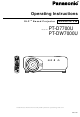 Panasonic PT-D7700 Operating Instructions Manual