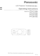Panasonic PT-L501XU Operating Instructions Manual