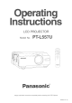 Panasonic PT-L557U Operating Instructions Manual