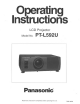 Panasonic PT-L592U Operating Instructions Manual