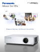 Panasonic PT-LW80NTU Brochure & Specs