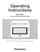 Panasonic NE-DF20G Operating Instructions Manual