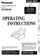 Panasonic KX-FM106 Operating Instructions Manual
