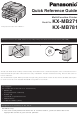 Panasonic KX-MB271 Quick Reference Manual