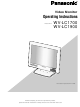 Panasonic WV-LC1700 Operating Instructions Manual