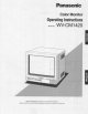 Panasonic WV-CM1420 Operating Instructions Manual