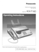 Panasonic KX-F160 Operating Instructions Manual