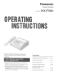 Panasonic KX-F580 Operating Instructions Manual