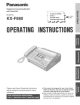 Panasonic KX-F880 Operating Instructions Manual