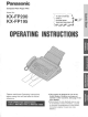 Panasonic KX-FP195 Operating Instructions Manual