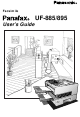 Panasonic Panafax UF-885 User Manual