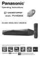 Panasonic Showstopper PV-HS2000 Operating Instructions Manual