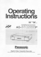 Panasonic AG-DV2000P Operating Instructions Manual