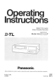 Panasonic AG-DTL1P Operating Instructions Manual