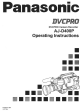 Panasonic AJ-D400 Operating Instructions Manual