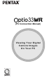 Pentax Optio 33WR Connection Manual