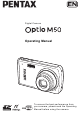 Pentax Optio M50 Operating Manual