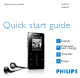 Philips GoGear SA9100 Quick Start Manual