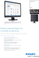Philips Brilliance 190S9FB Specifications
