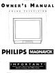Philips COLOR TV 32 INCH TABLE TP3267C Owner's Manual