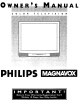 Philips CTV TABLE STEREO 36 INCH TP3669C Owner's Manual