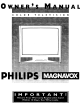 Philips COLOR TV 25 INCH TABLE TS2574C Owner's Manual