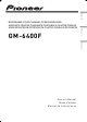 Pioneer GM-6400F Owner's Manual