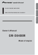 Pioneer GM-D8400M Owner's Manual