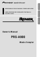 Pioneer Premier PRS-A900 Owner's Manual