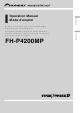 Pioneer FH-P4200MP Operation Manual