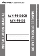 Pioneer AVH-P6400 Installation Manual