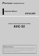 Pioneer AVIC-D2 Operation Manual