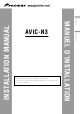 Pioneer AVIC-N3 Installation Manual