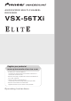 Pioneer Elite VSX-56TXi Operating Instructions Manual