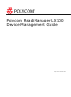 Polycom ReadiManagerLX100 Management Manual