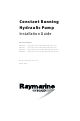 Raymarine Constant Running Hydraulic Pump Installation Manual