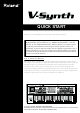 Roland V-Synth Quick Start Manual