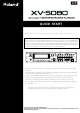 Roland XV-5080 Quick Start Manual