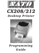 SATO CX208 Programming Manual