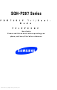 Samsung SGH-P207 User Manual