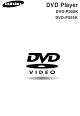 Samsung DVD-P250K User Manual