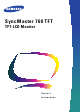 Samsung SyncMaster 760 TFT Owner's Instructions Manual