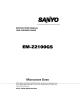 Sanyo EM-Z2100GS Instruction Manual And Cooking Manual