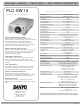 Sanyo PLC-SW15 Specifications