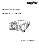 Sanyo PLC-XF30N Owner's Manual